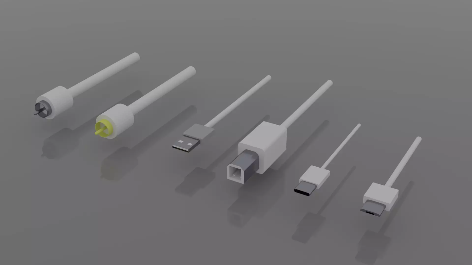 Type of cable port  Free 3D model_0