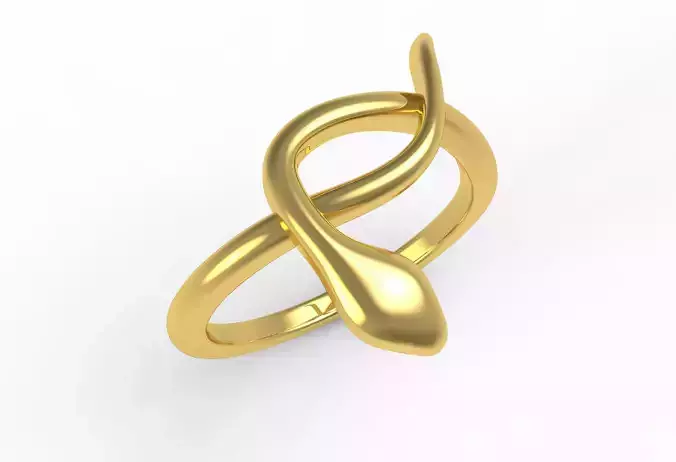 Simple Plain Snake Ring for Women