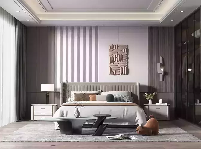 decoration villa bedroom Modern Home 3D model