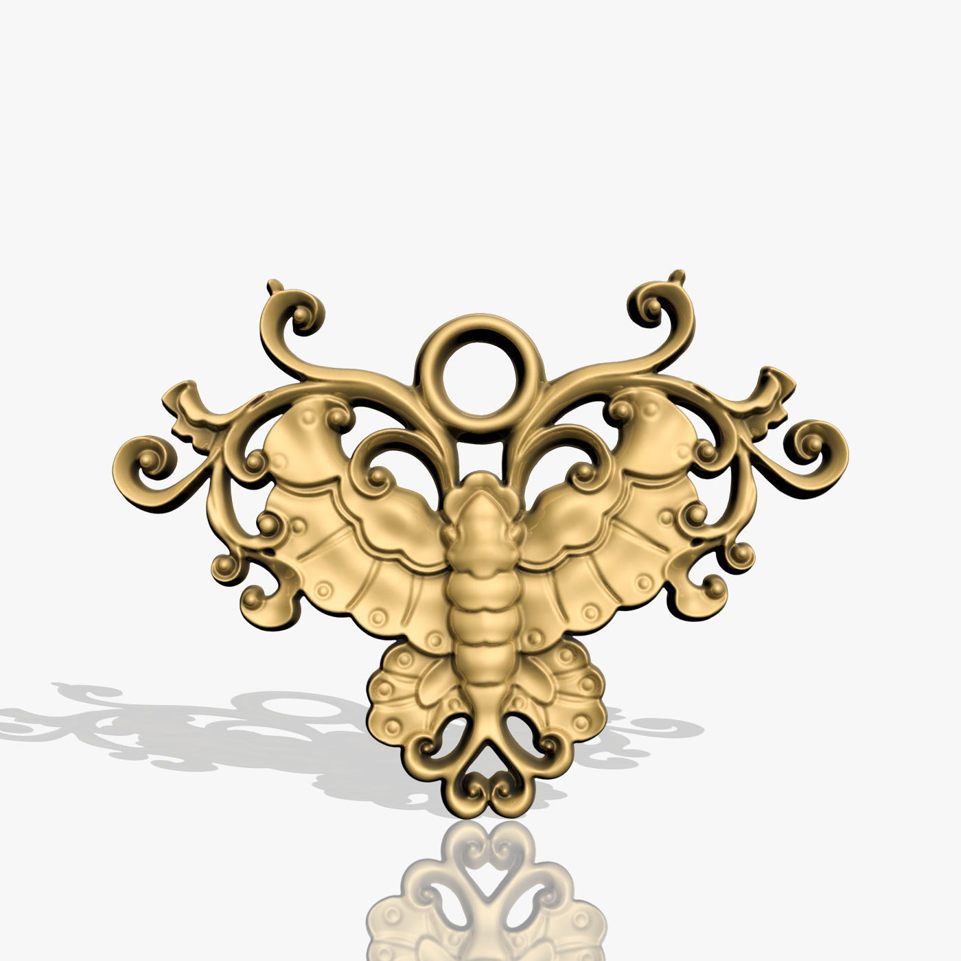  BUTTERFLY PENDANT  3D print model_10