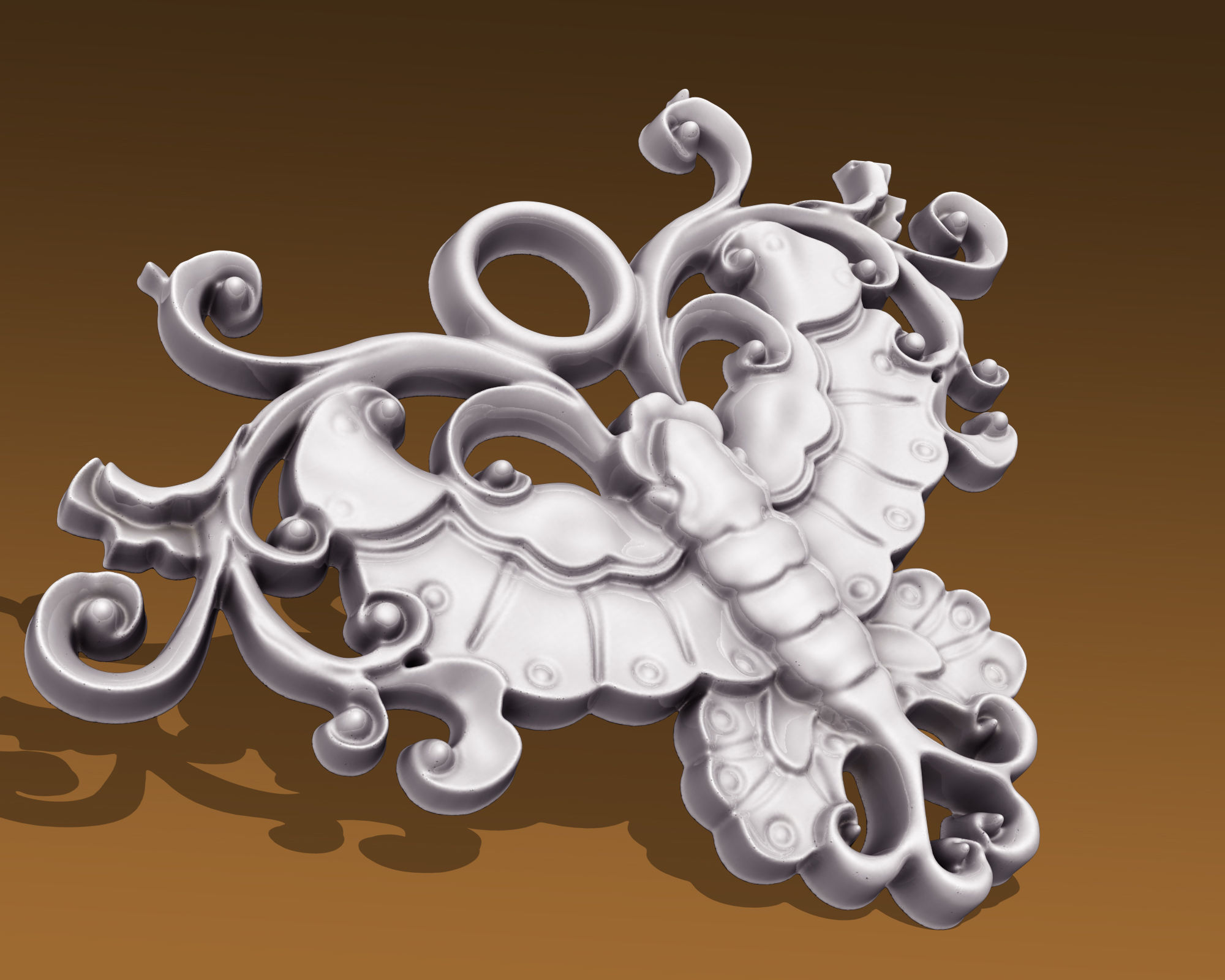  BUTTERFLY PENDANT  3D print model_7