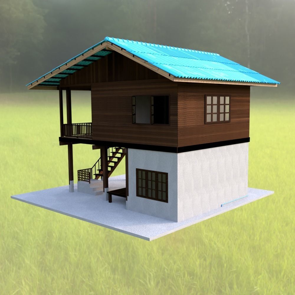 3D Out of town thai house 3D model_15