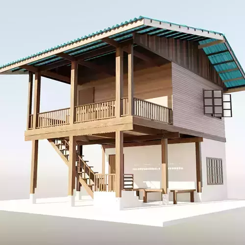 3D Out of town thai house 3D model
