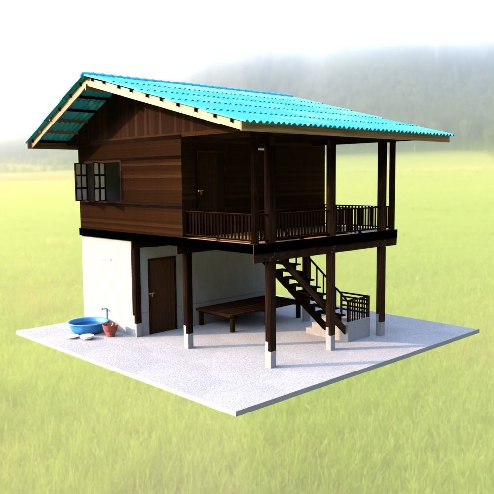3D Out of town thai house 3D model_14