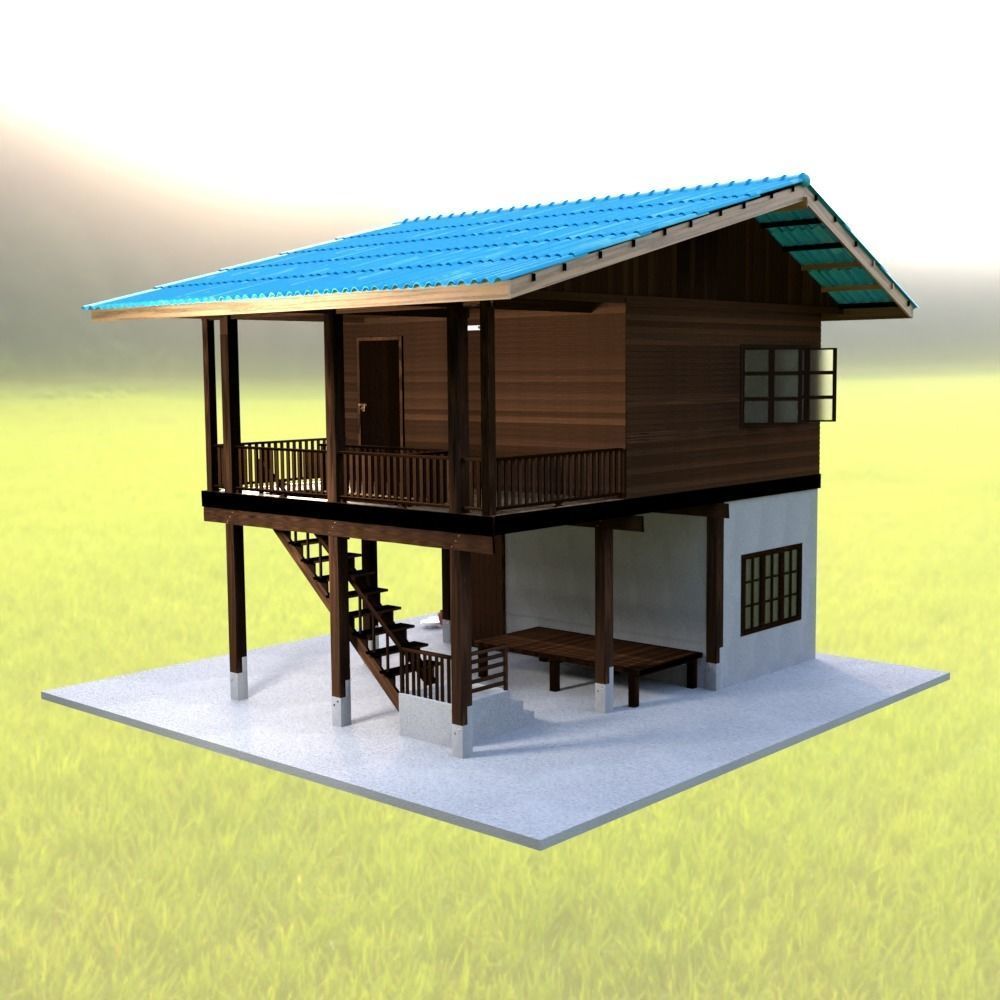 3D Out of town thai house 3D model_16