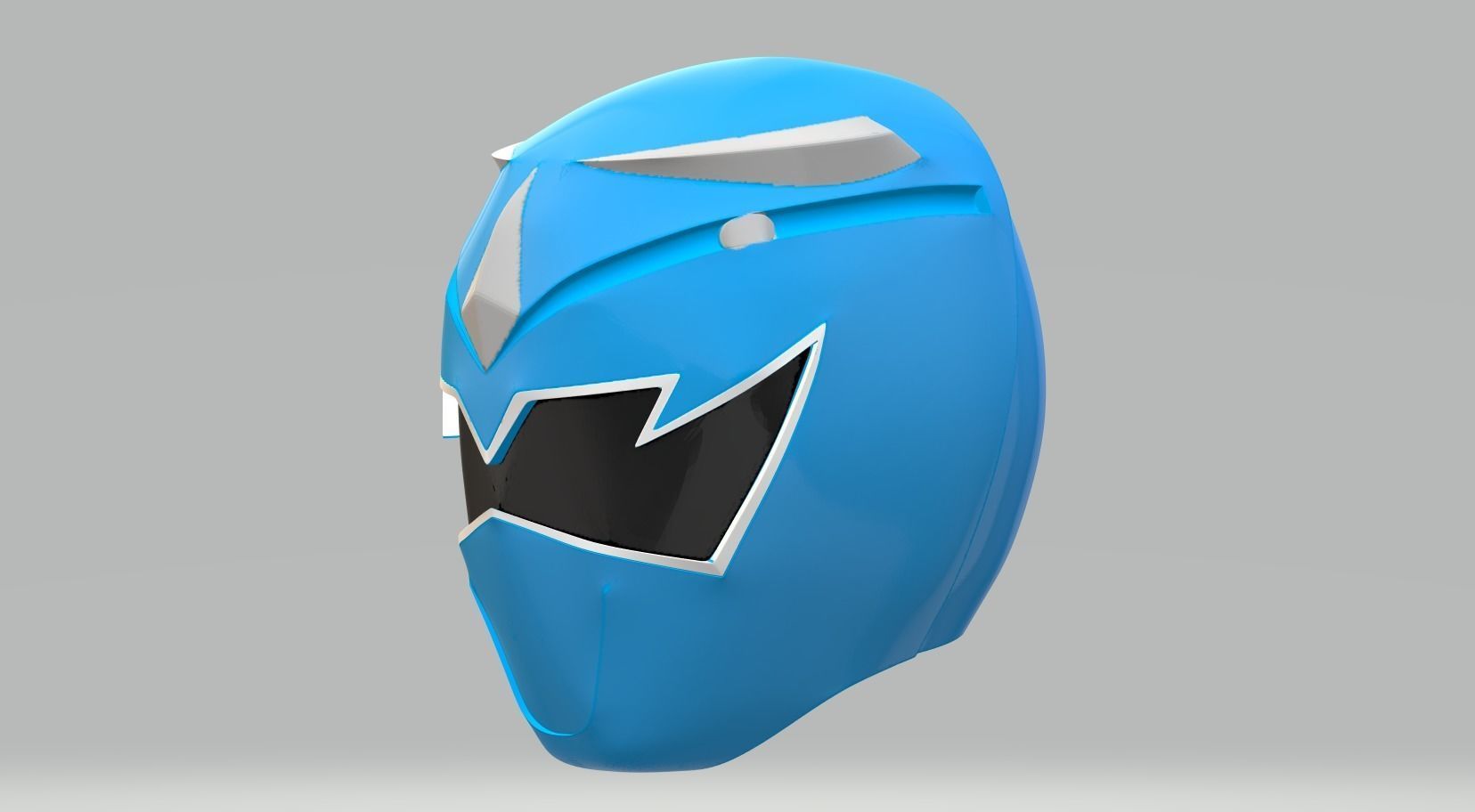 Power Rangers Dino Thunder Blue Ranger helmet 3D print model_2