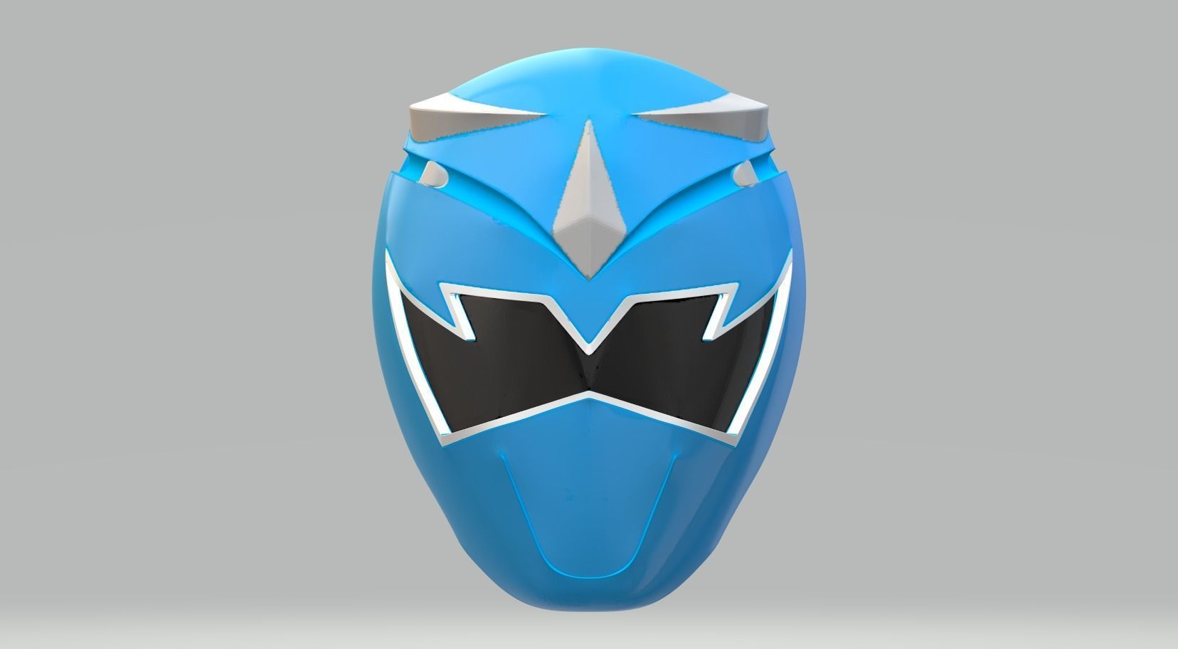 Power Rangers Dino Thunder Blue Ranger helmet 3D print model_1