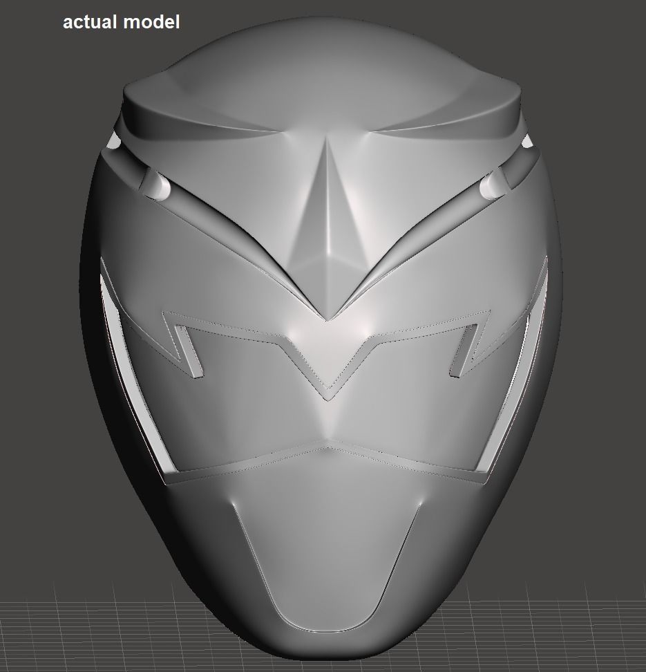 Power Rangers Dino Thunder Blue Ranger helmet 3D print model_5