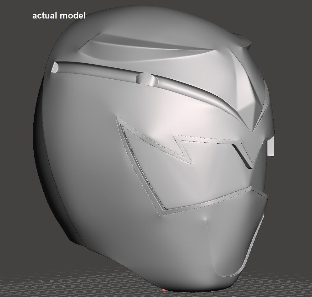 Power Rangers Dino Thunder Blue Ranger helmet 3D print model_4