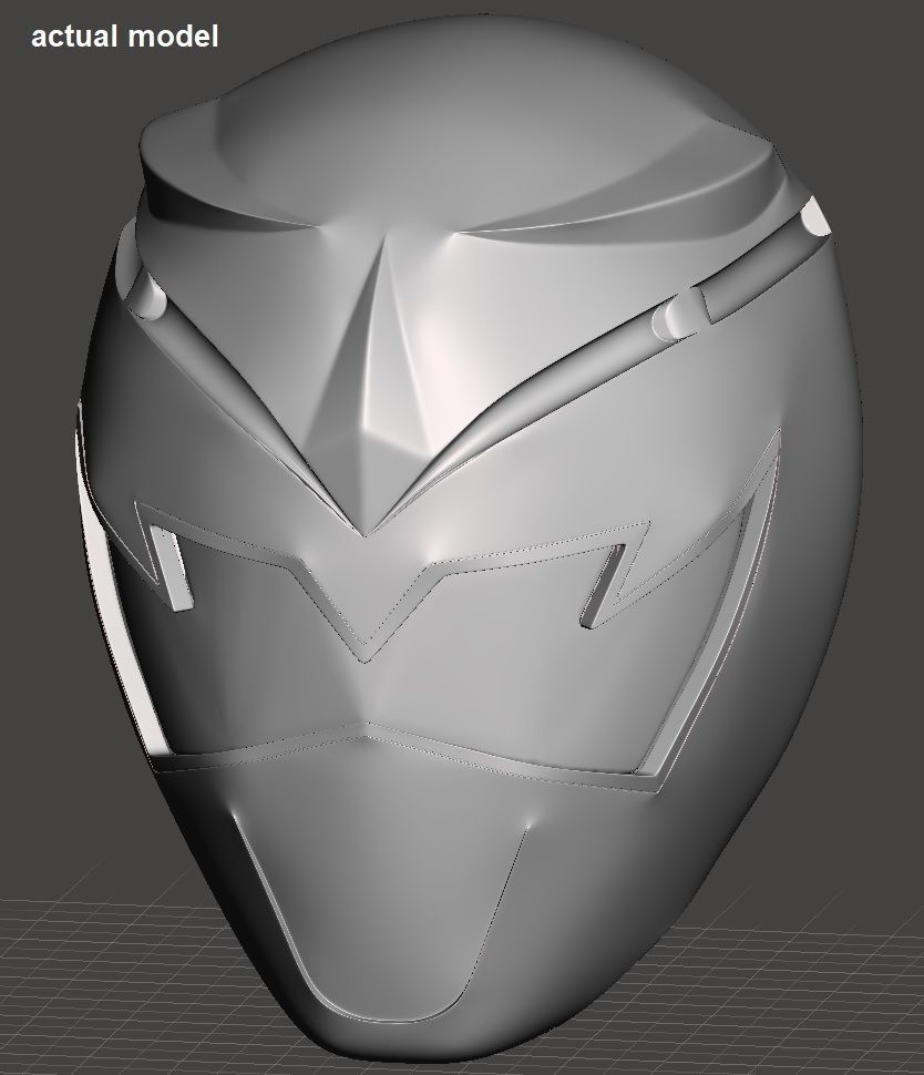 Power Rangers Dino Thunder Blue Ranger helmet 3D print model_3