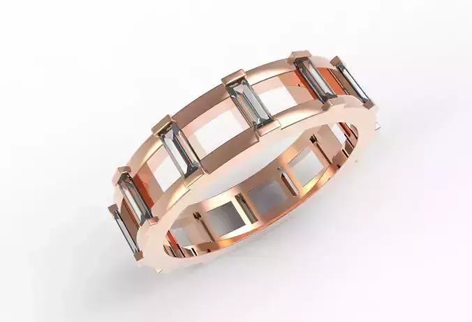 Baguette Diamond Eternity Wedding Band