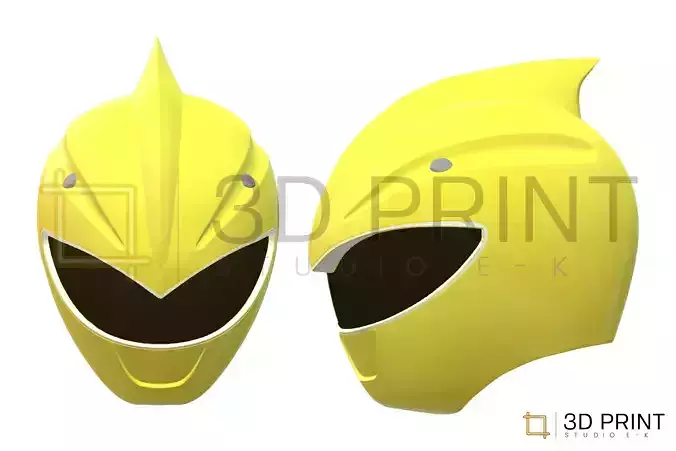 Power Rangers Dino Thunder Yellow Ranger helmet 3D print model