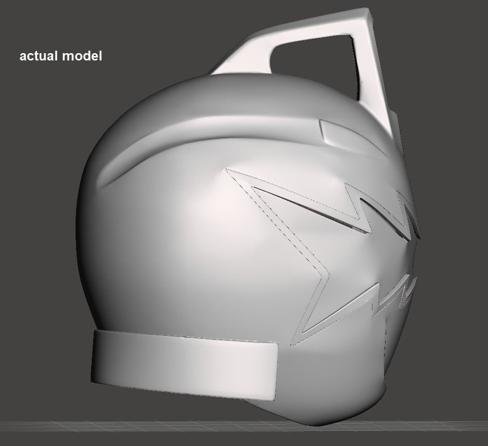 Power Rangers Dino Thunder Black Ranger helmet 3D print model_5