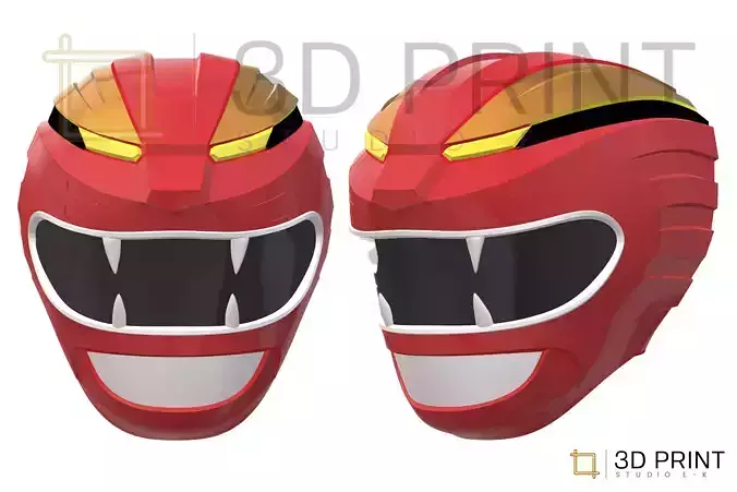 Power Rangers Wild Force Red Ranger helmet  3D print model
