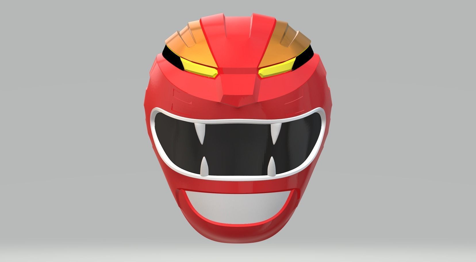 Power Rangers Wild Force Red Ranger helmet 3D print model_2