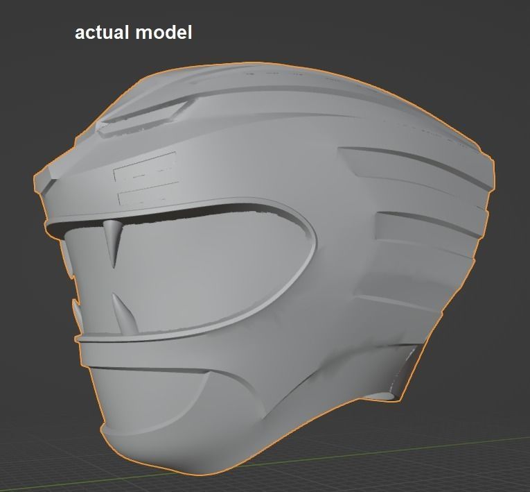 Power Rangers Wild Force Red Ranger helmet 3D print model_6