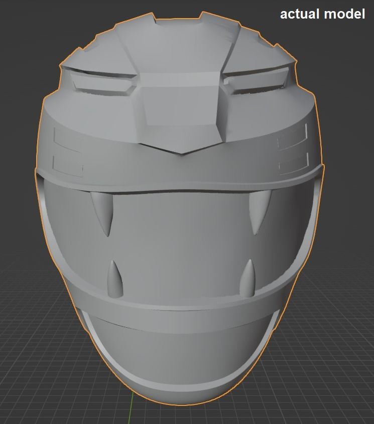 Power Rangers Wild Force Red Ranger helmet 3D print model_4