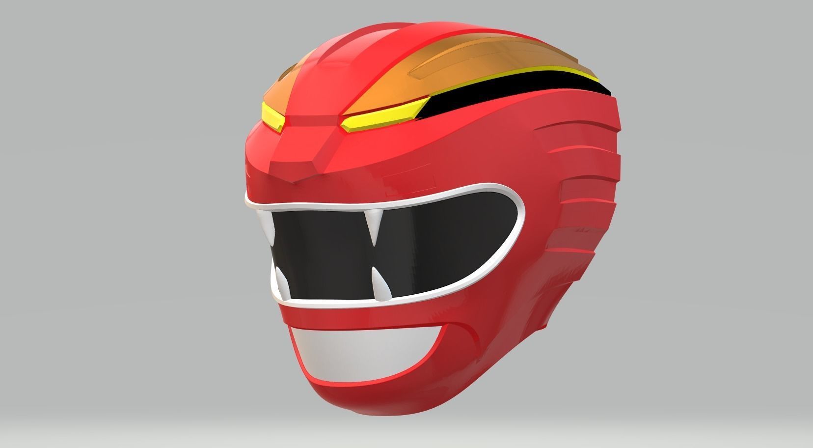 Power Rangers Wild Force Red Ranger helmet 3D print model_3