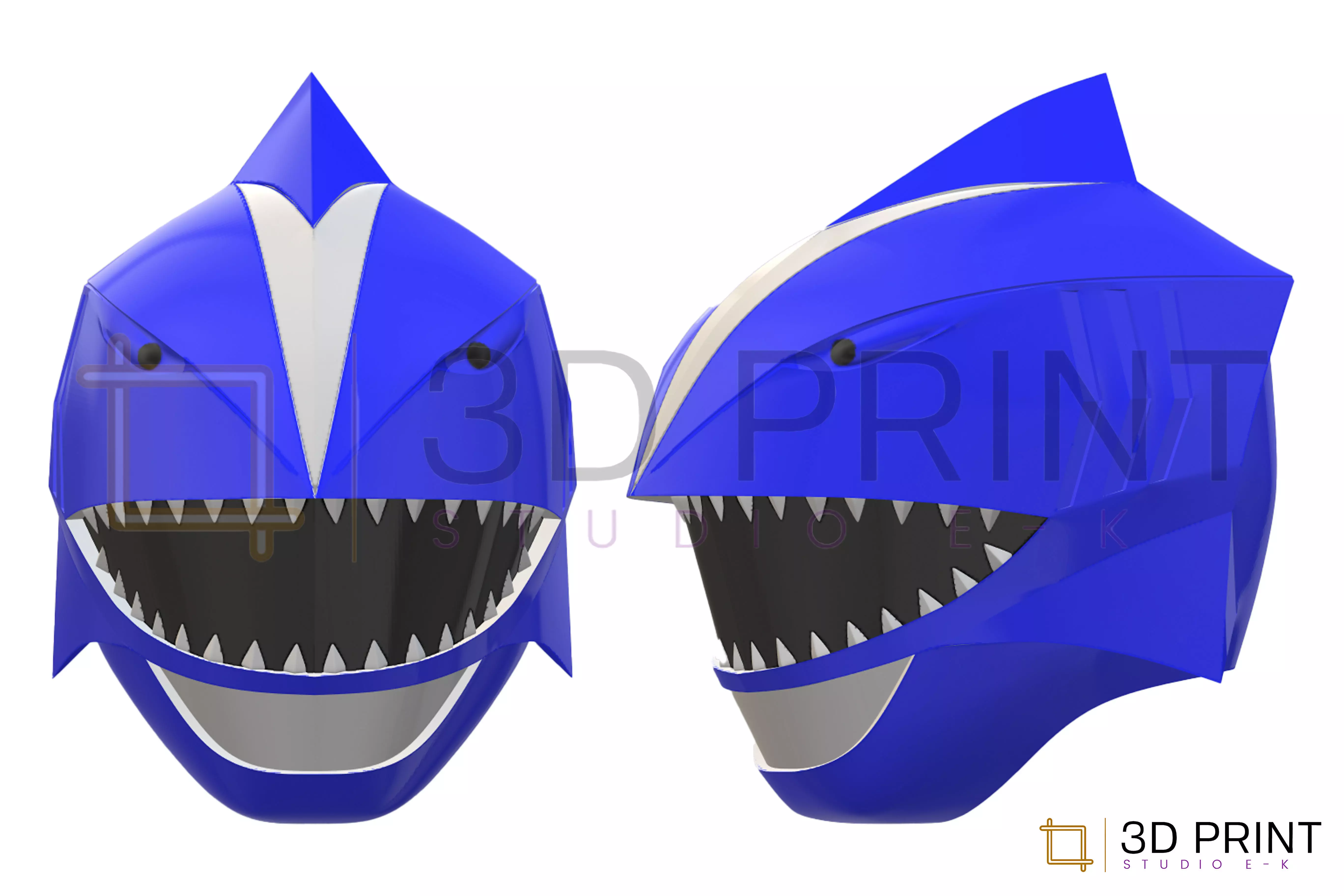 Power Rangers Wild Force Blue Ranger helmet 3D print model