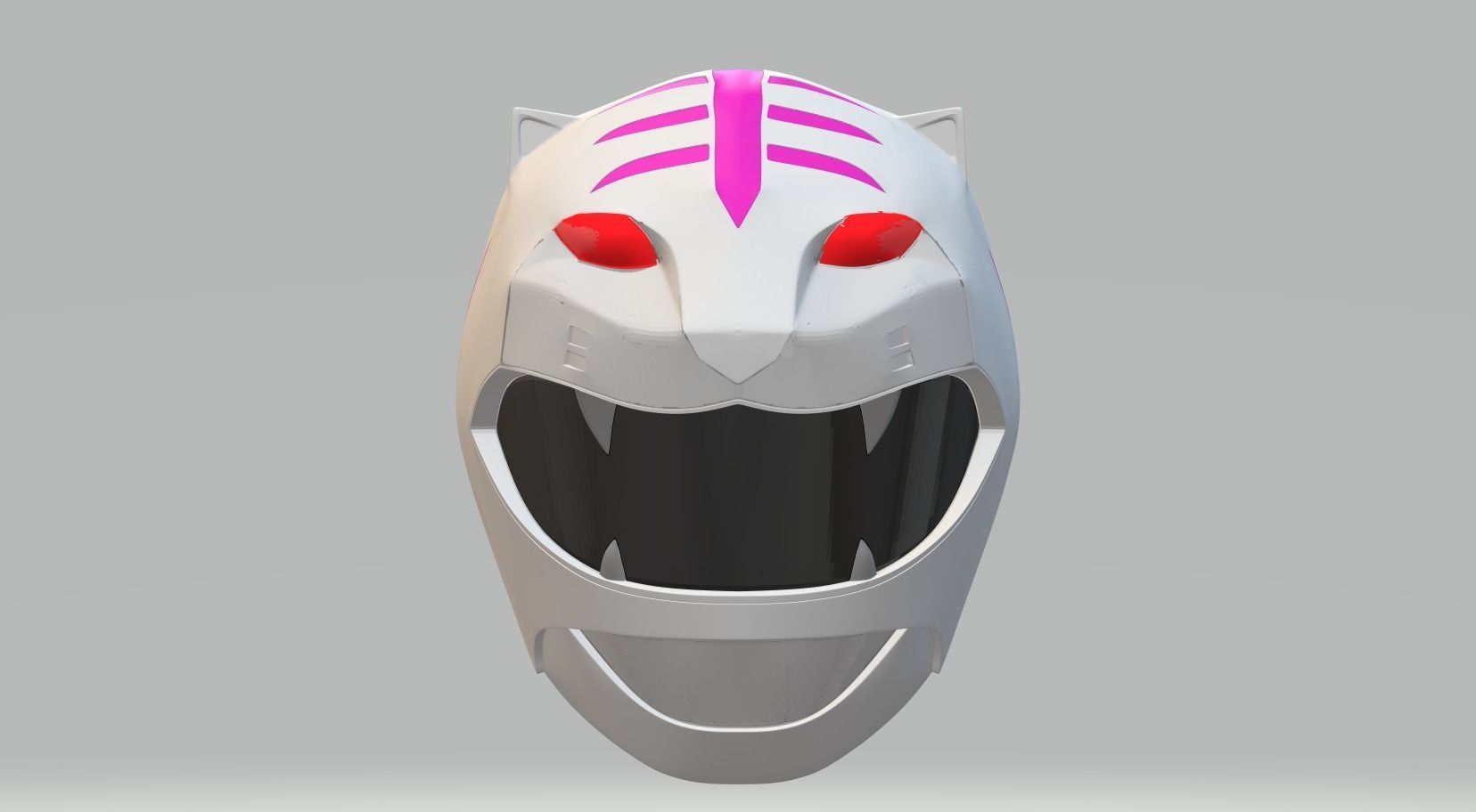 Power Rangers Wild Force White Ranger helmet 3D print model_2