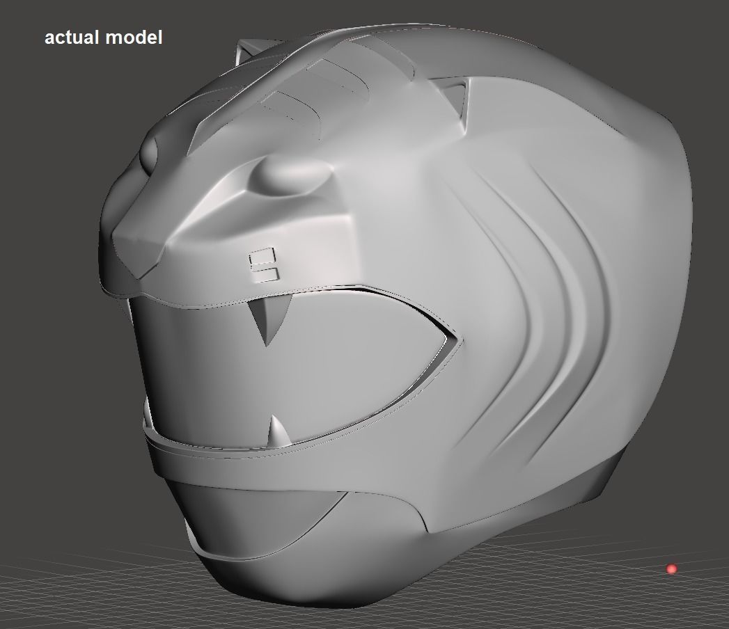 Power Rangers Wild Force White Ranger helmet 3D print model_6