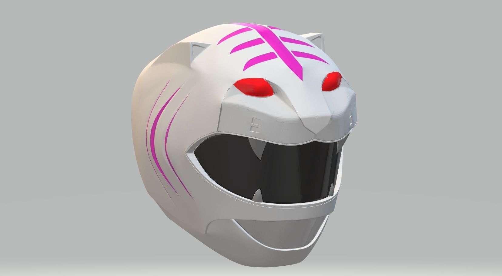 Power Rangers Wild Force White Ranger helmet 3D print model_3
