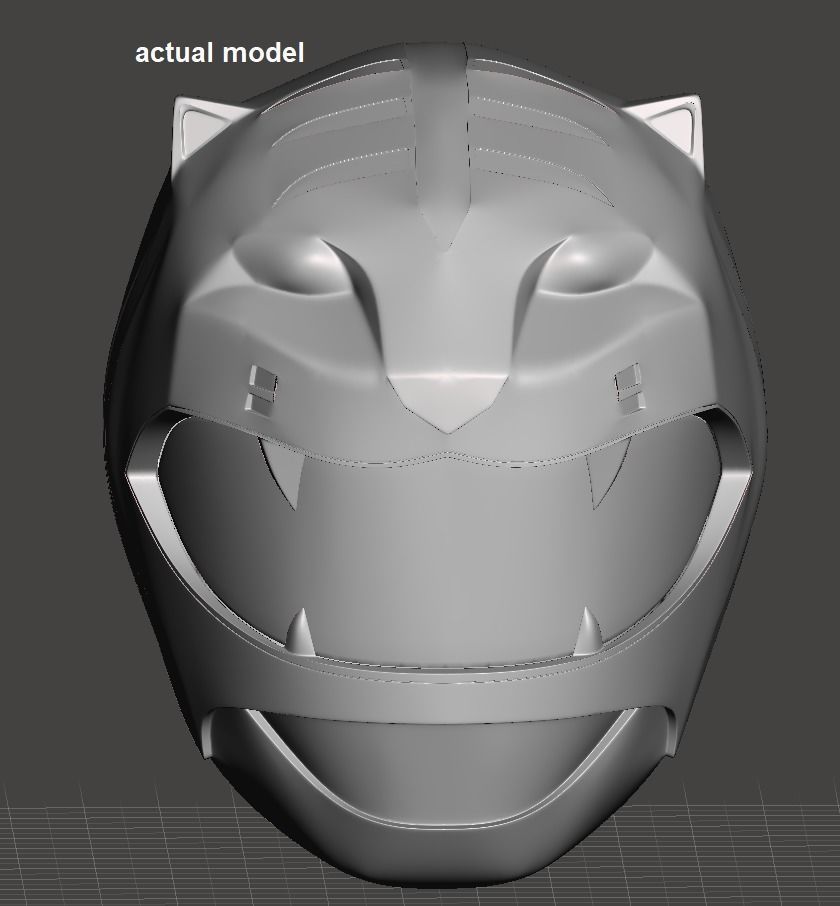 Power Rangers Wild Force White Ranger helmet 3D print model_5