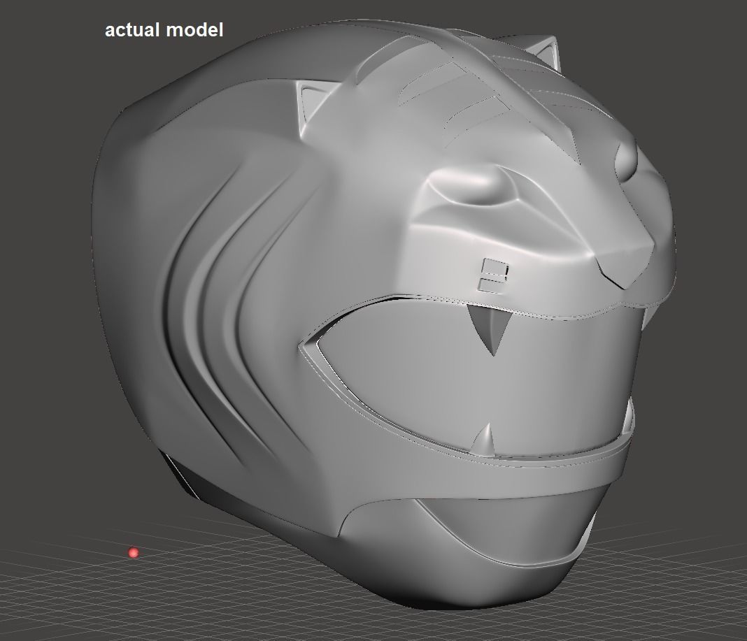 Power Rangers Wild Force White Ranger helmet 3D print model_4