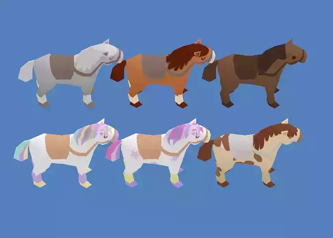 LowPoly for hyper casual game -Horse