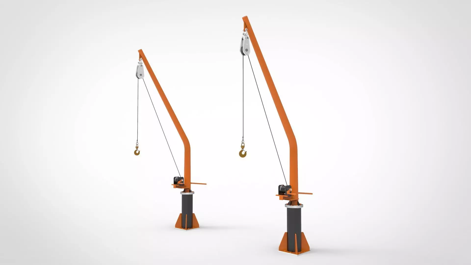 lifeboat crane davit ship 3D model_0