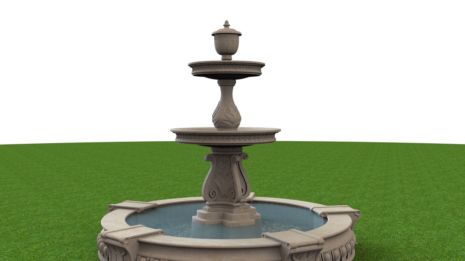Natural stone fountains 3D model_3
