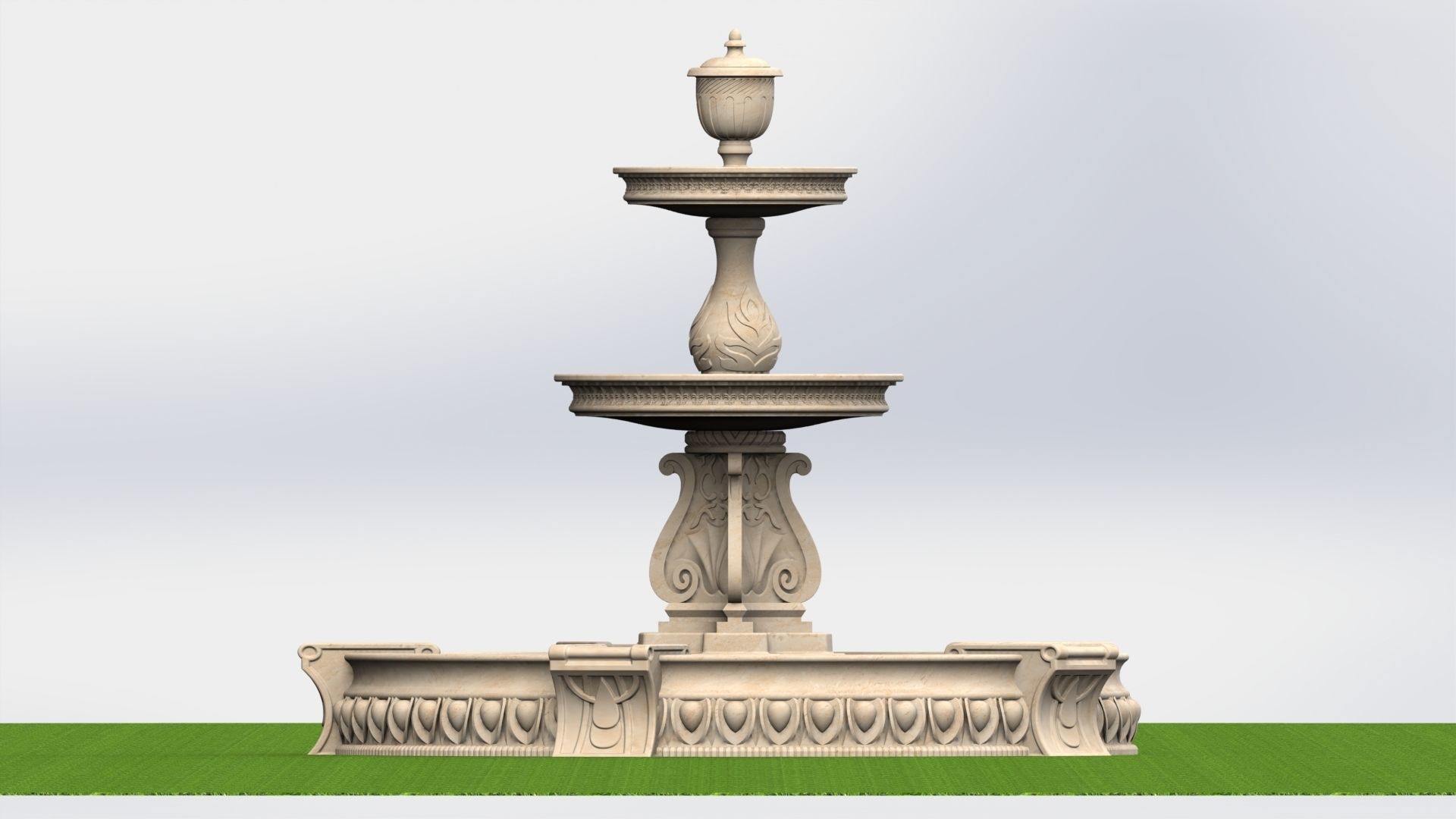 Natural stone fountains 3D model_2