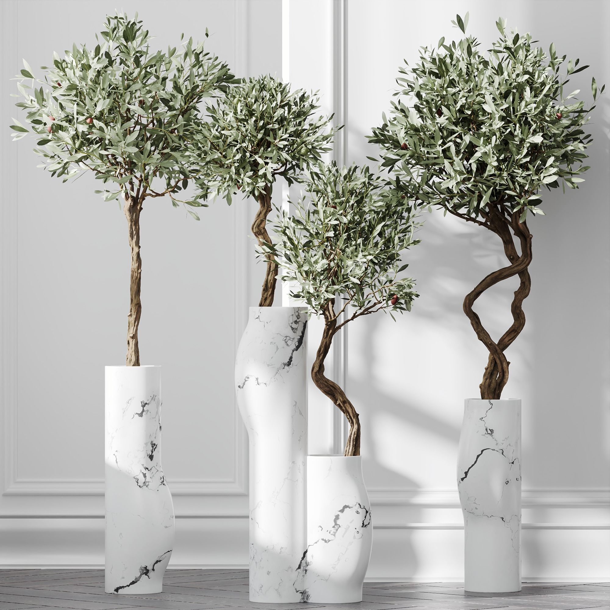 HQ Plants Mission Olive Tree Indoor Vase Set003 3D model_1