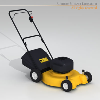 Lawnmower lawn mower 3D model_2