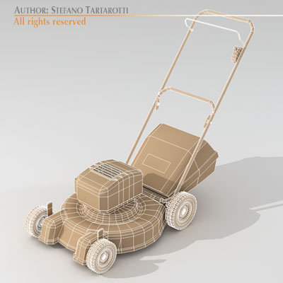 Lawnmower lawn mower 3D model_1