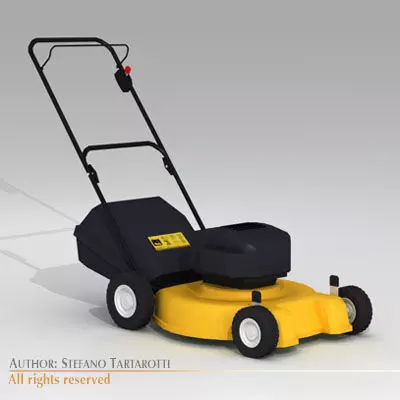 Lawnmower lawn mower 3D model_0