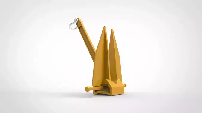 Stockless Anchor  3D model