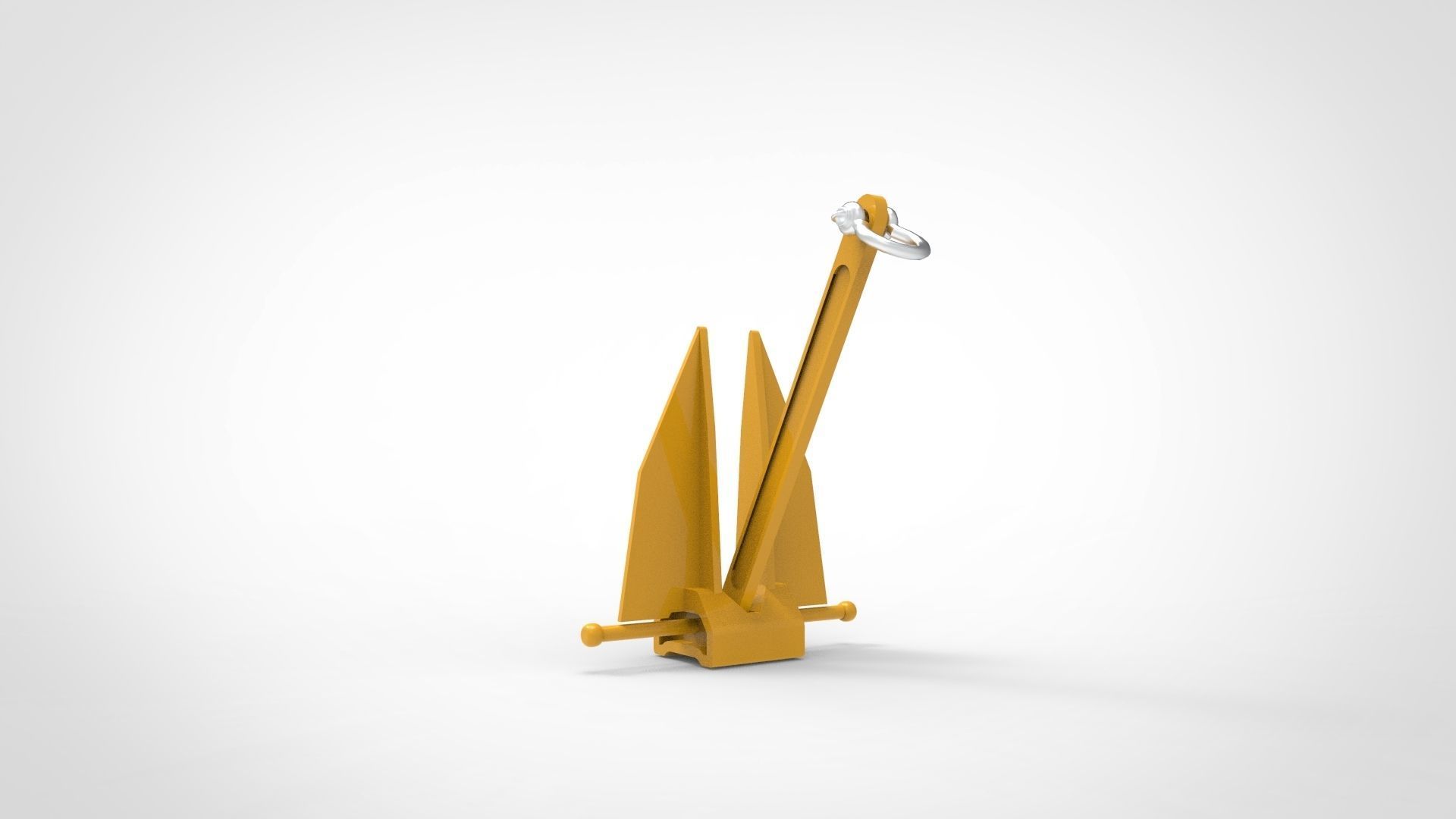 Stockless Anchor  3D model_2