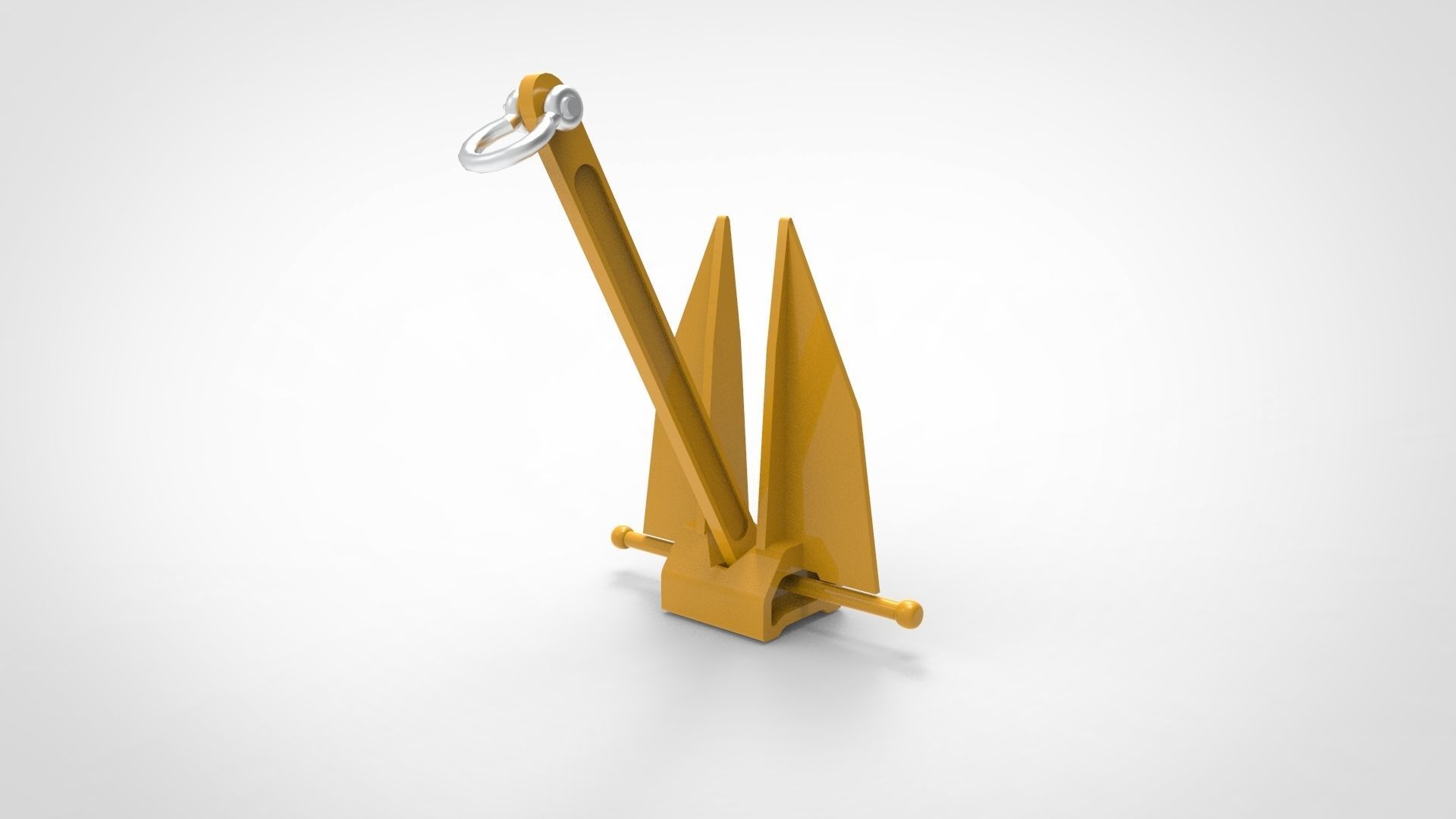 Stockless Anchor  3D model_3