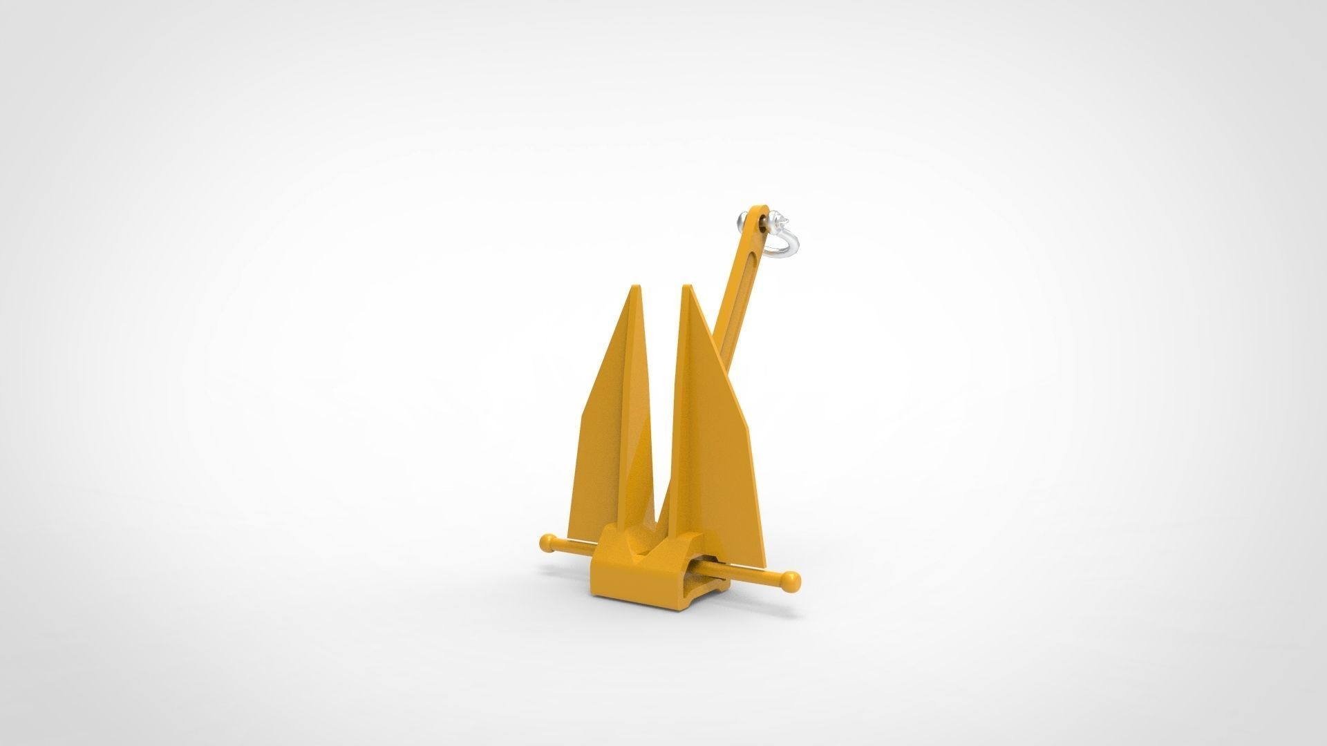 Stockless Anchor  3D model_4