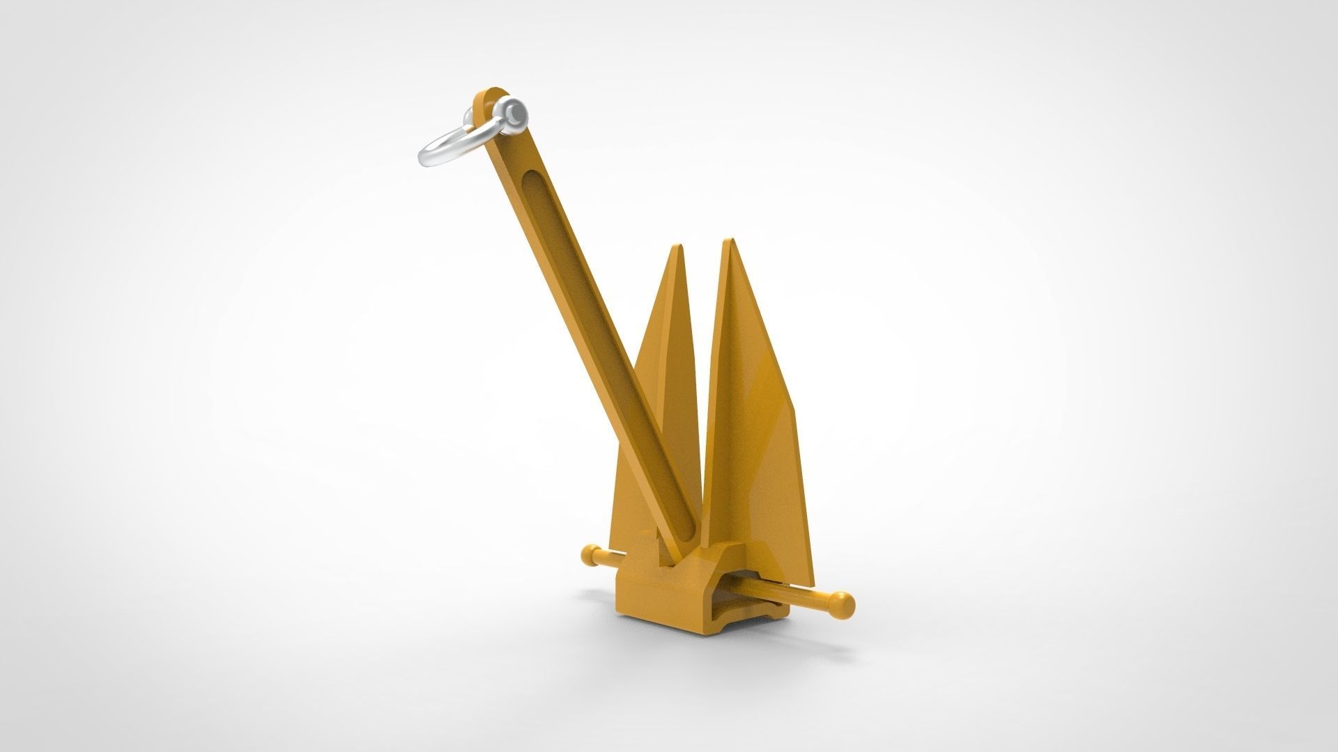 Stockless Anchor  3D model_1