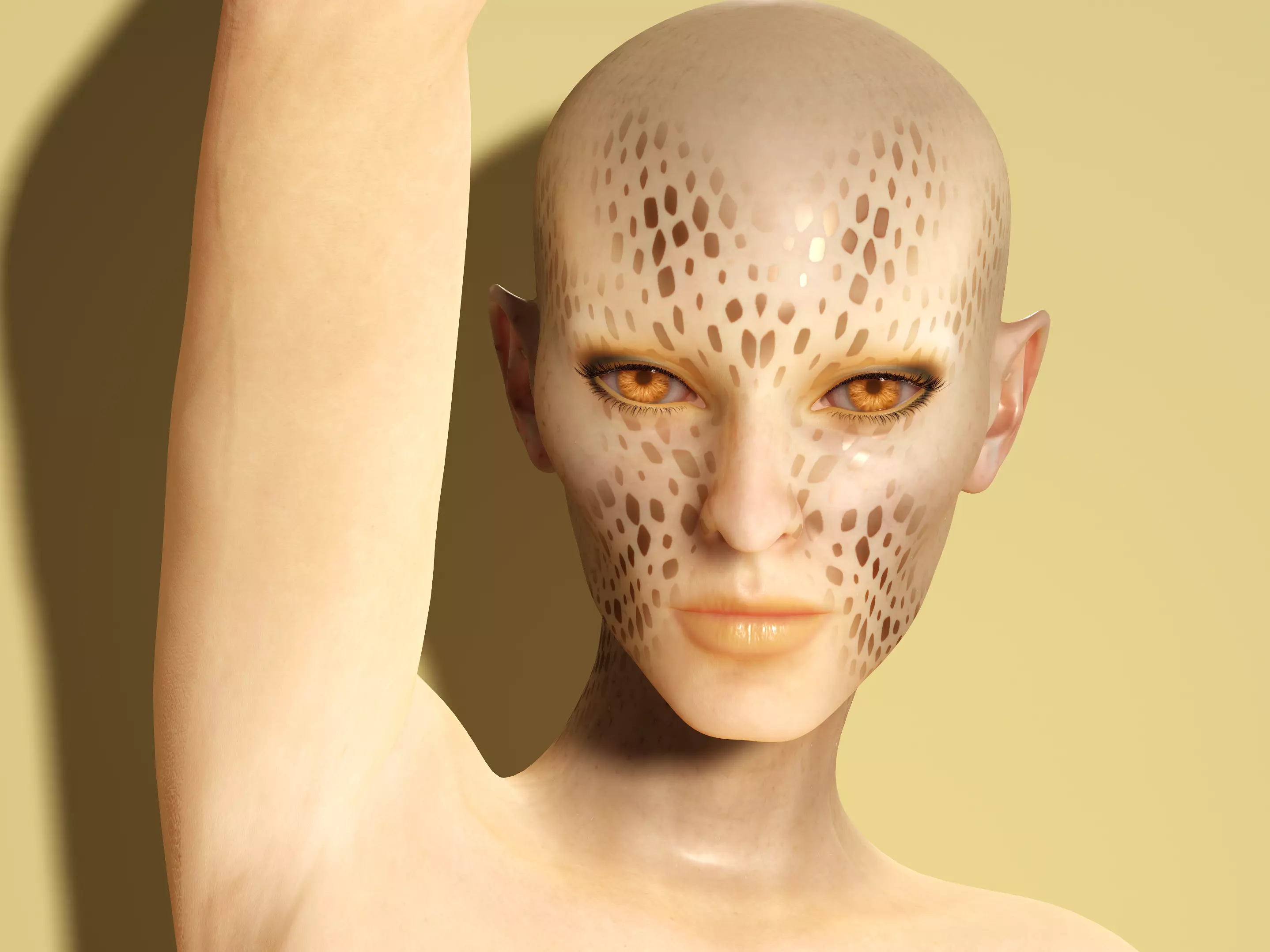 Nyxie- Female Alien Character Low-poly 3D model