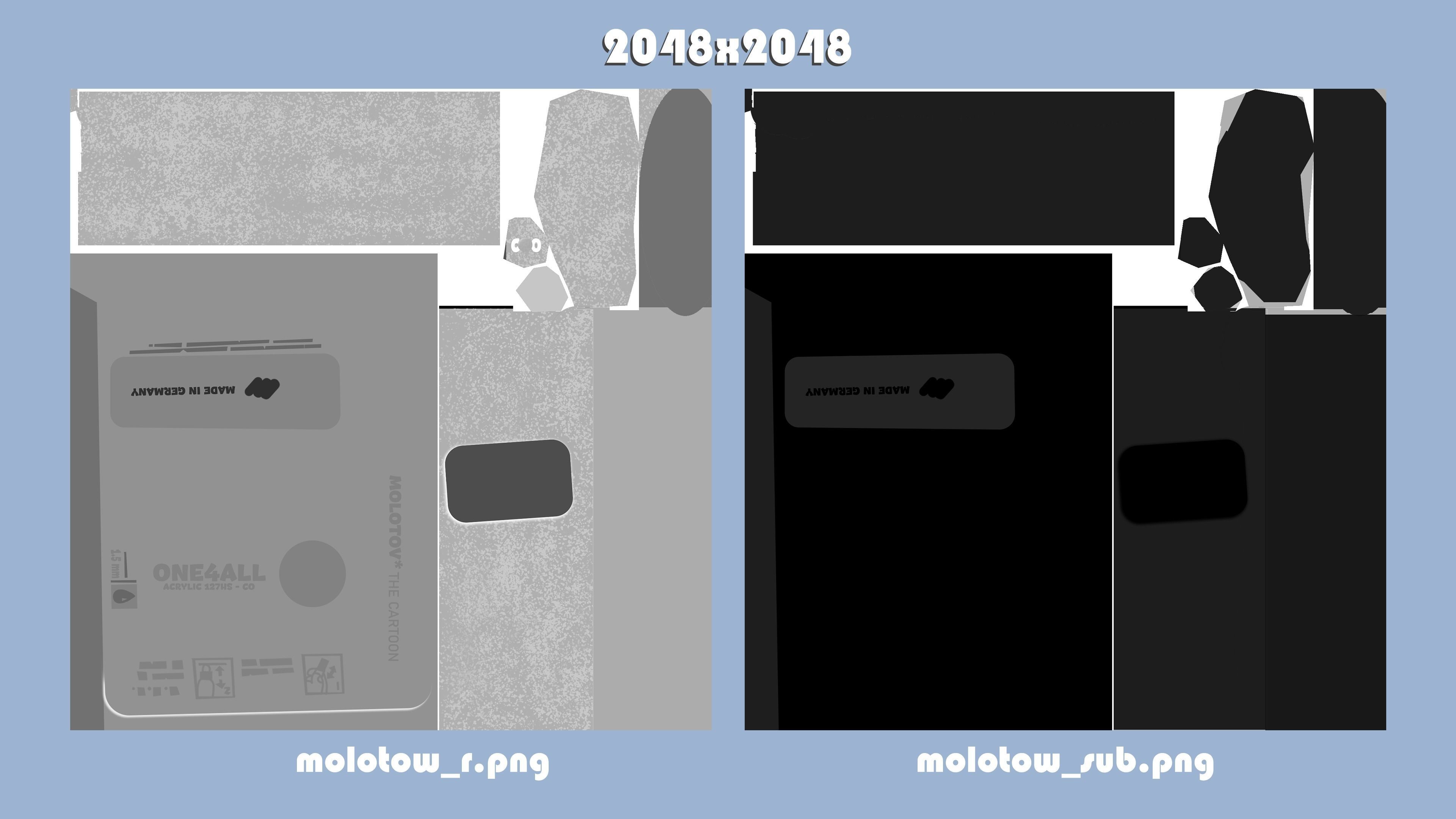 Marker MOLOTOW - the cartoon asset Low-poly 3D model_5