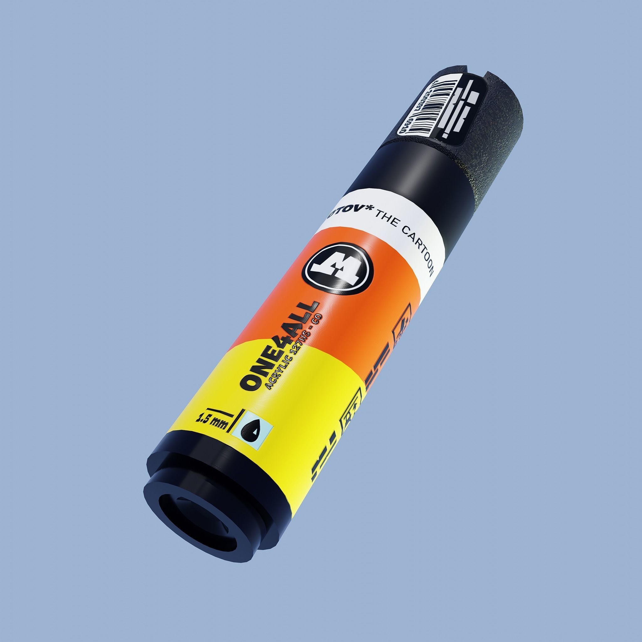 Marker MOLOTOW - the cartoon asset Low-poly 3D model_8