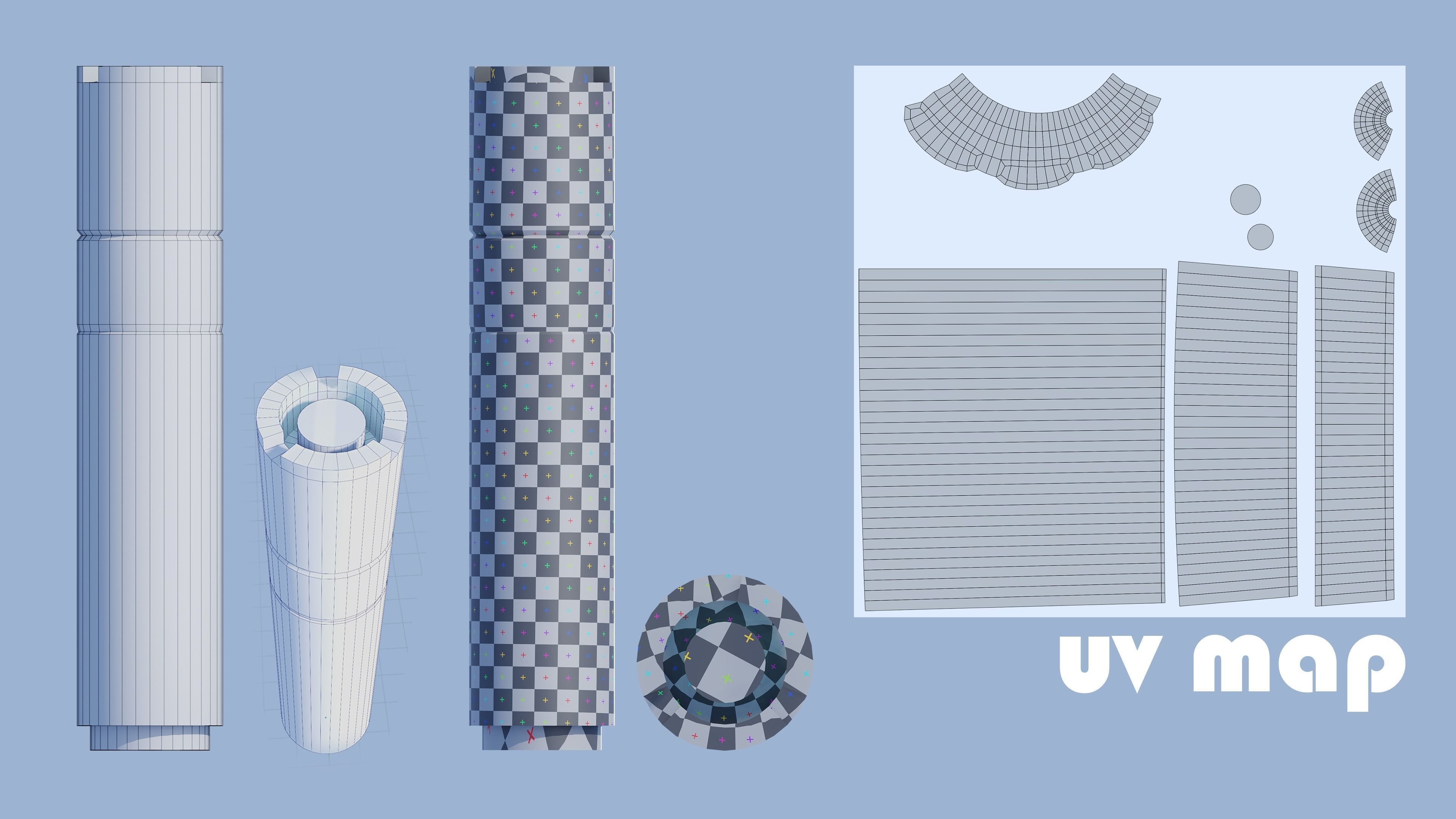 Marker MOLOTOW - the cartoon asset Low-poly 3D model_3