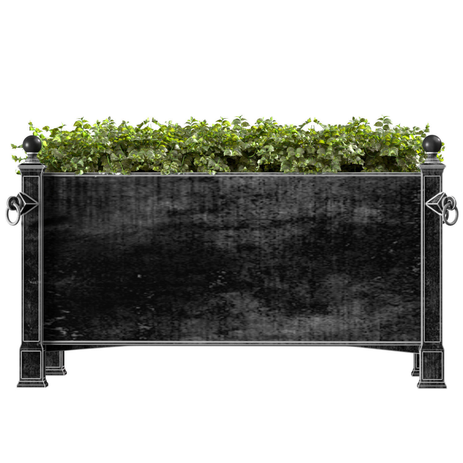 Modern Boxwood in the garden planter RH ArtDeco 3D model_1