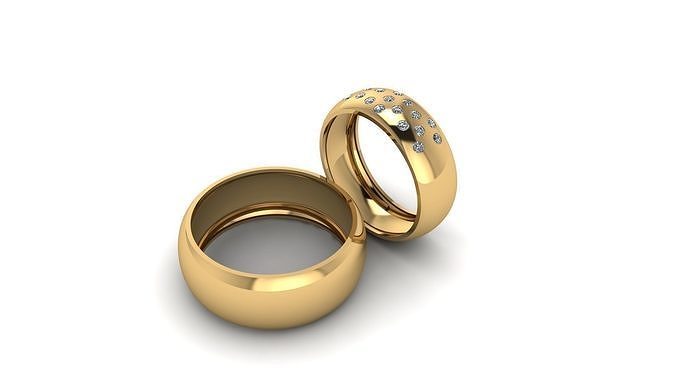 Wedding rings 005 3D print model