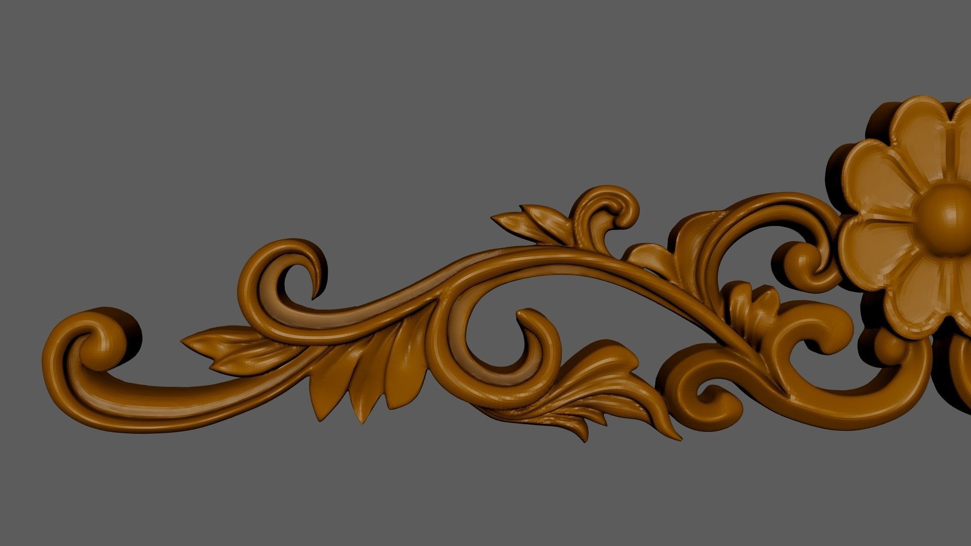 Gate Iron Flower Metal Art Decoration 3D model_3