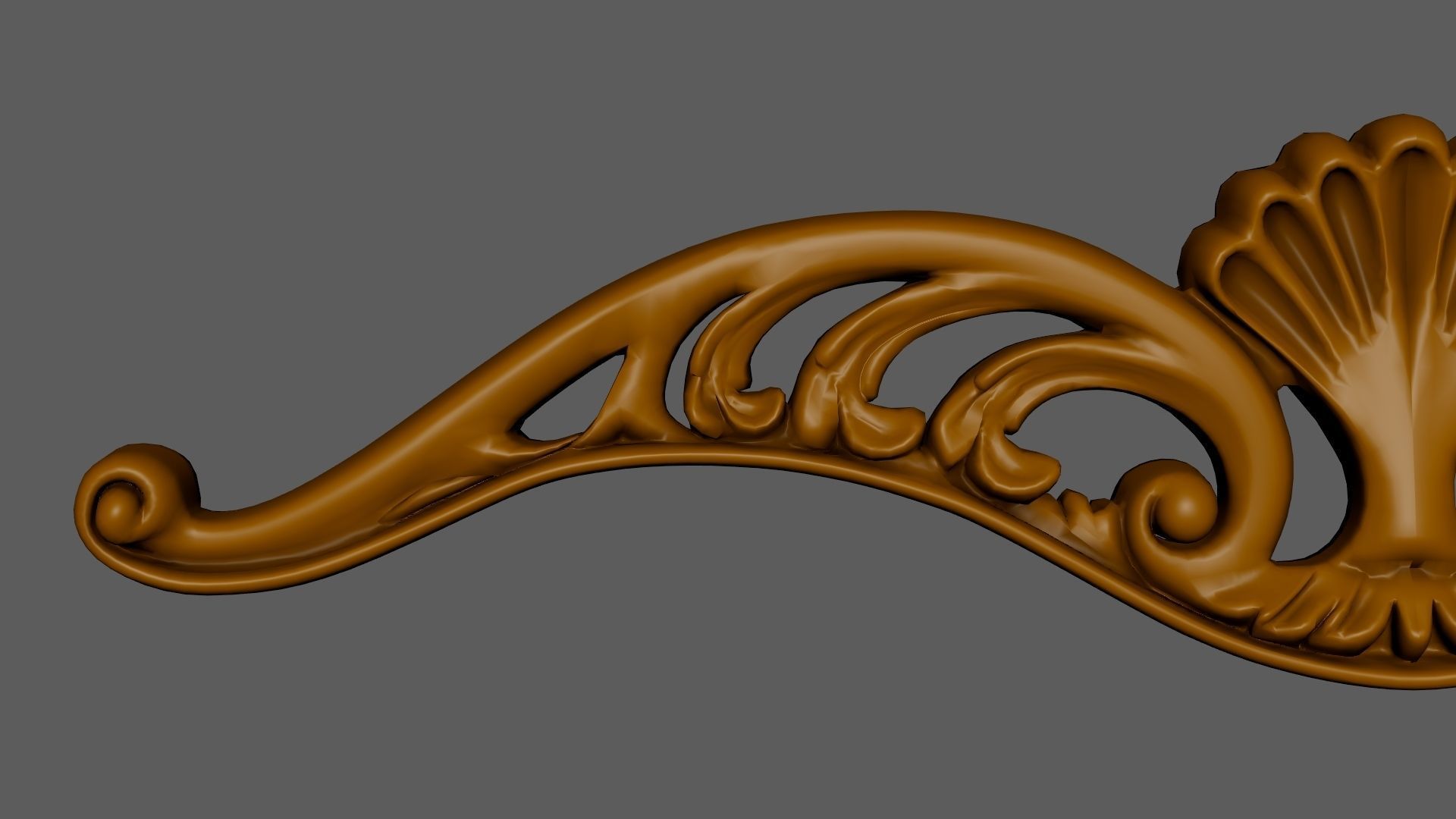 Gate Iron Flower Metal Art Decoration 3D model_2