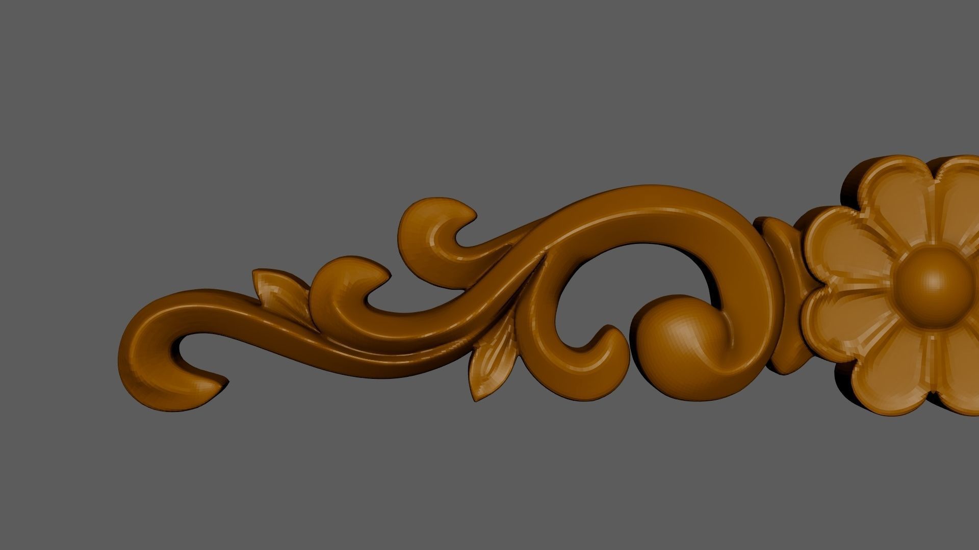 Gate Iron Flower Metal Art Decoration 3D model_1